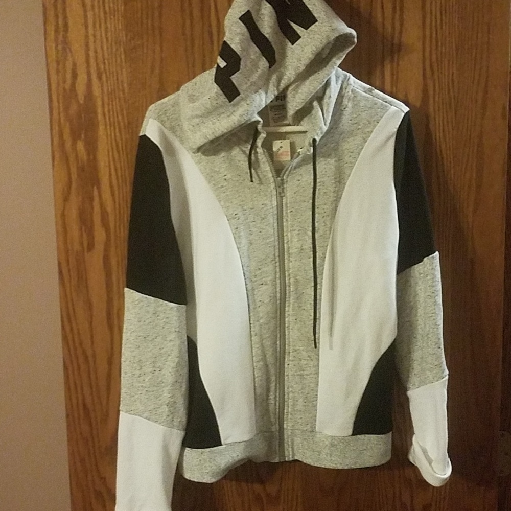 VS PINK FULL ZIP SWEATSHIRT